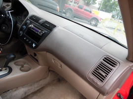 2001 HONDA CIVIC LX RED 2DR 1.7L AT A17572